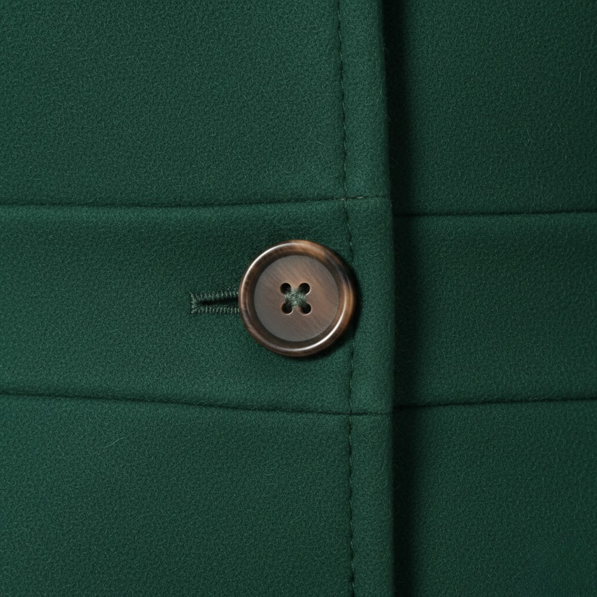 Mid-length coat with tailored collar and multiple buttons — product view