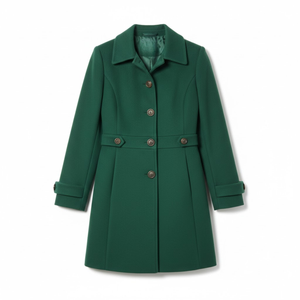 Manteau pour femme mi-long à col tailleur — Vert