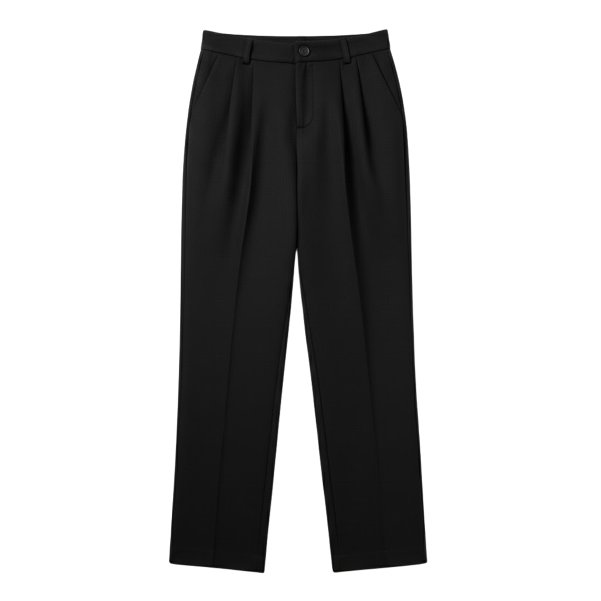 Wide high-waisted trousers for women, loose fit, office and casual — Black