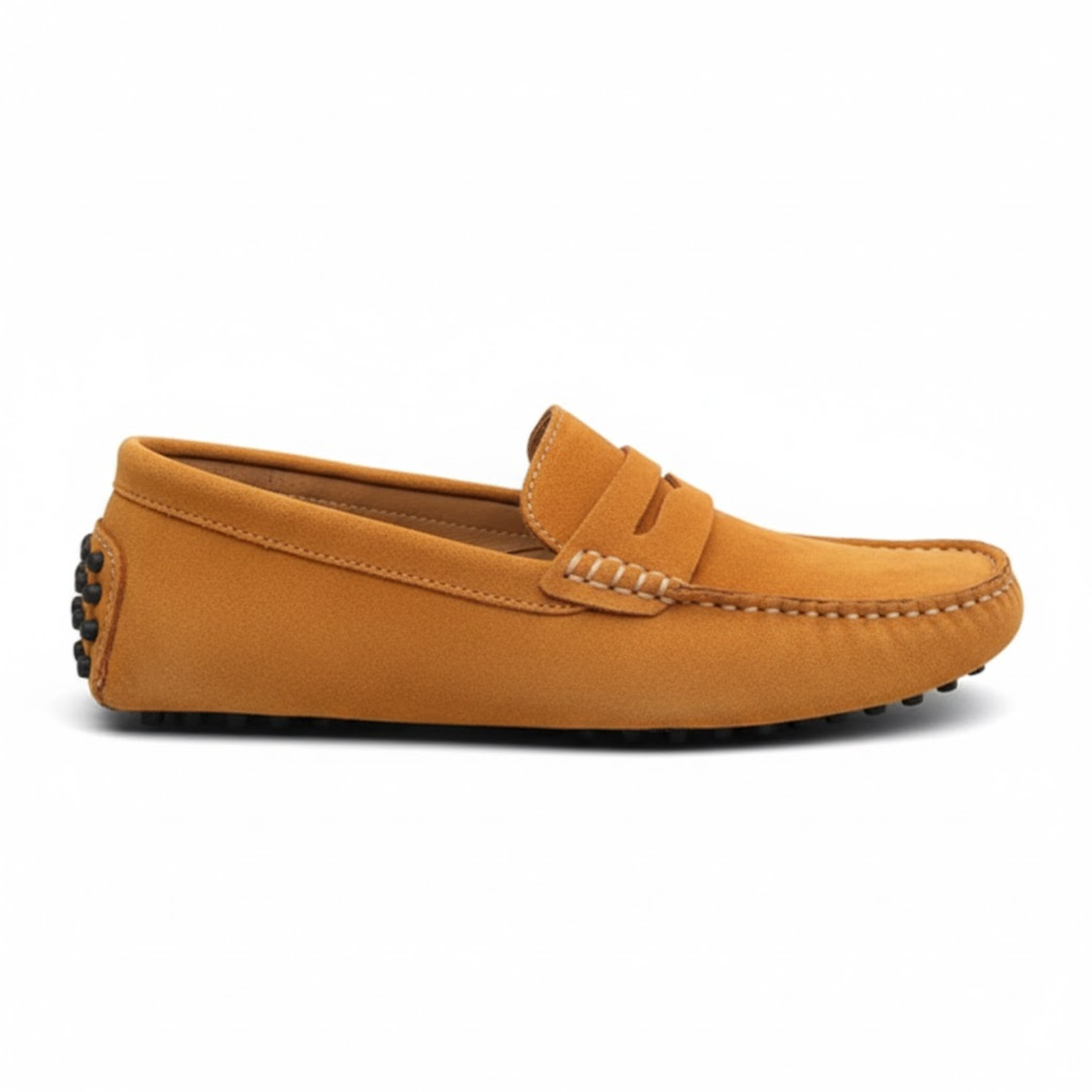 Moccasins for men, soft slip-on driving shoes — Khaki