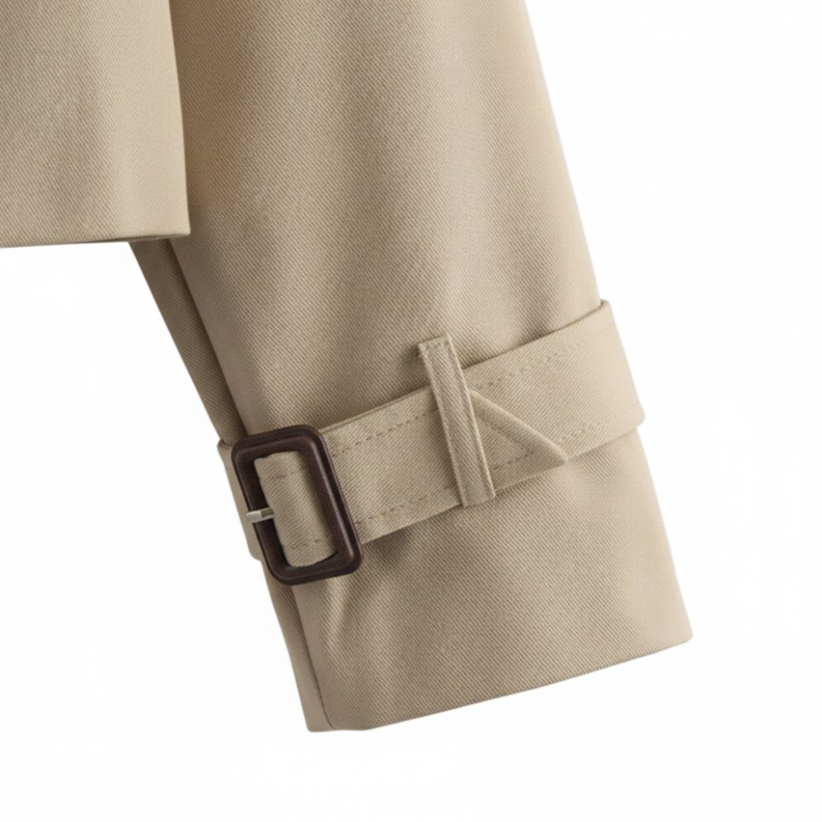 Women's Short Double-Breasted Trench Coat – Vintage Style — Khaki