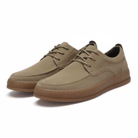 Oxford shoes for men casual city lace-up sneakers — Khaki
