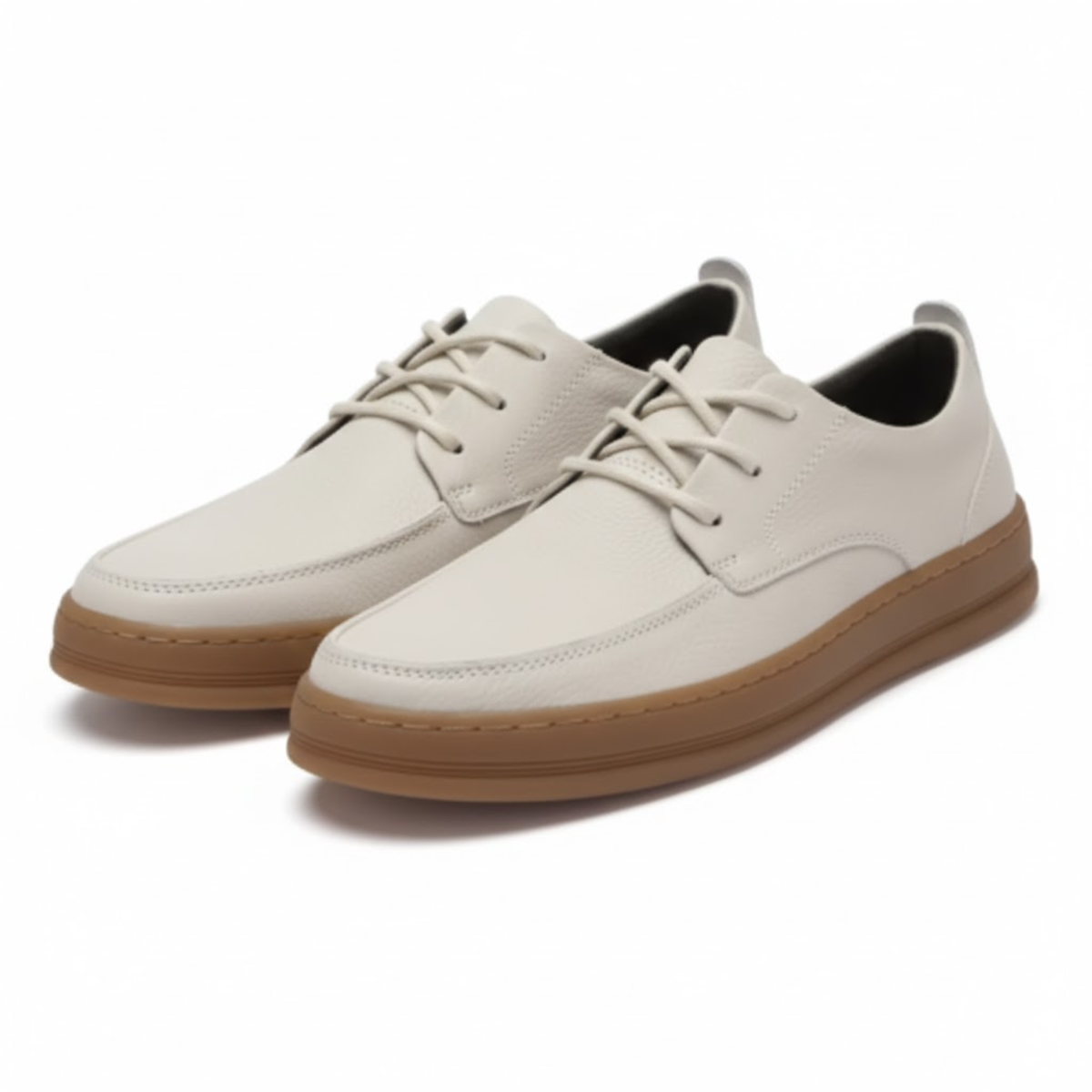 Oxford shoes for men casual city lace-up sneakers — Beige