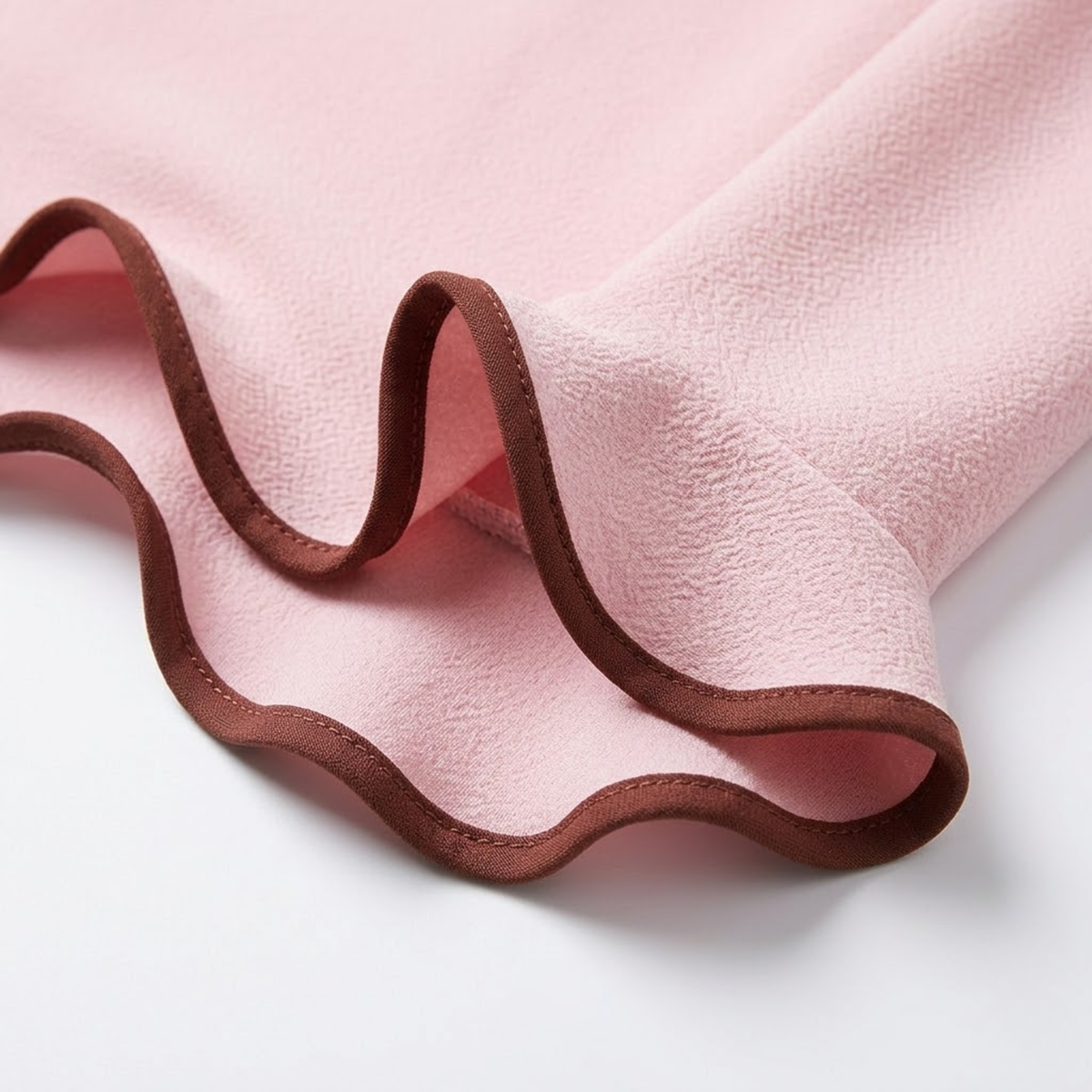 Fitted Short Dress with Long Sleeves and Contrasting Ruffle Hem — product view