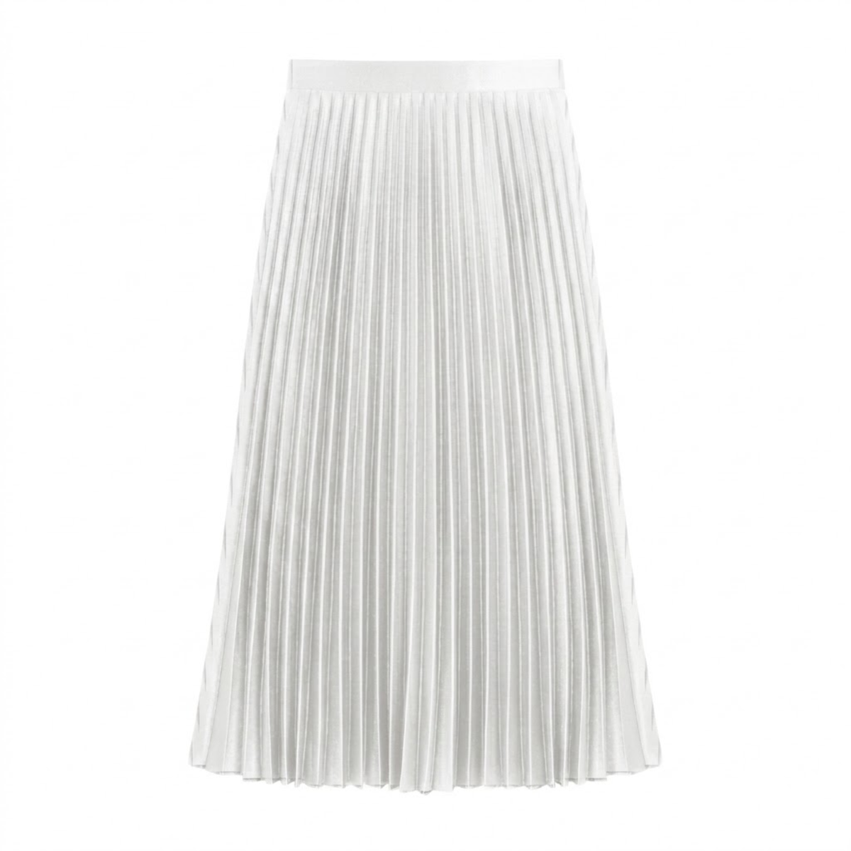 Jupe pour femme à finition satinée et taille haute — Blanc