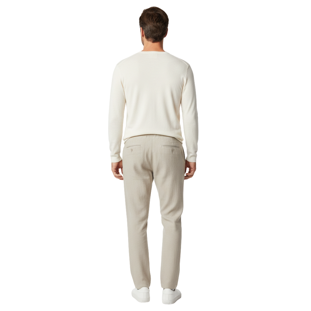 Men's Pants with Elastic Waist and Straight Cut — product view