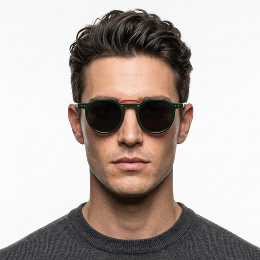 Vintage round sunglasses unisex frame — product view