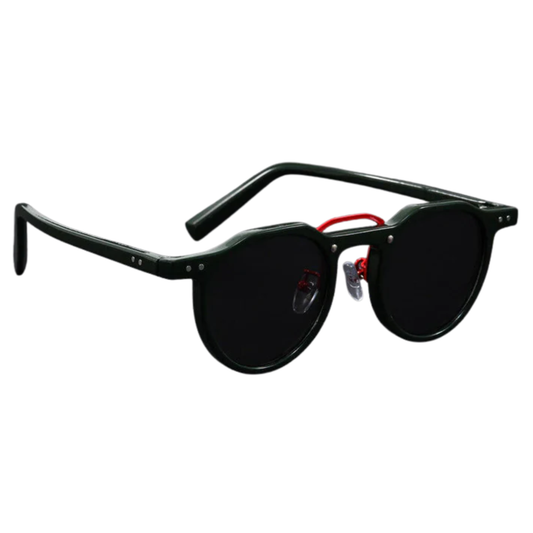 Vintage round sunglasses unisex frame — Green