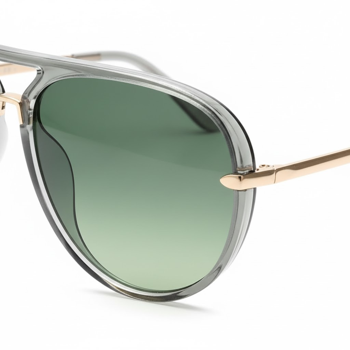 Lunettes de soleil pour femmes et hommes avec une monture aviateur et des verres teintés — Blanc