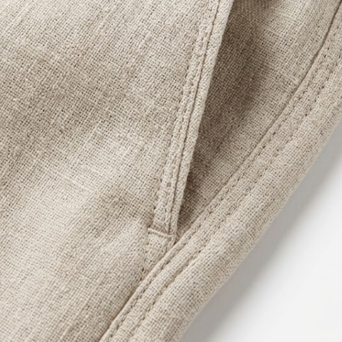 Men's Straight-Leg Pants with Elastic Waist and Drawstring — product view