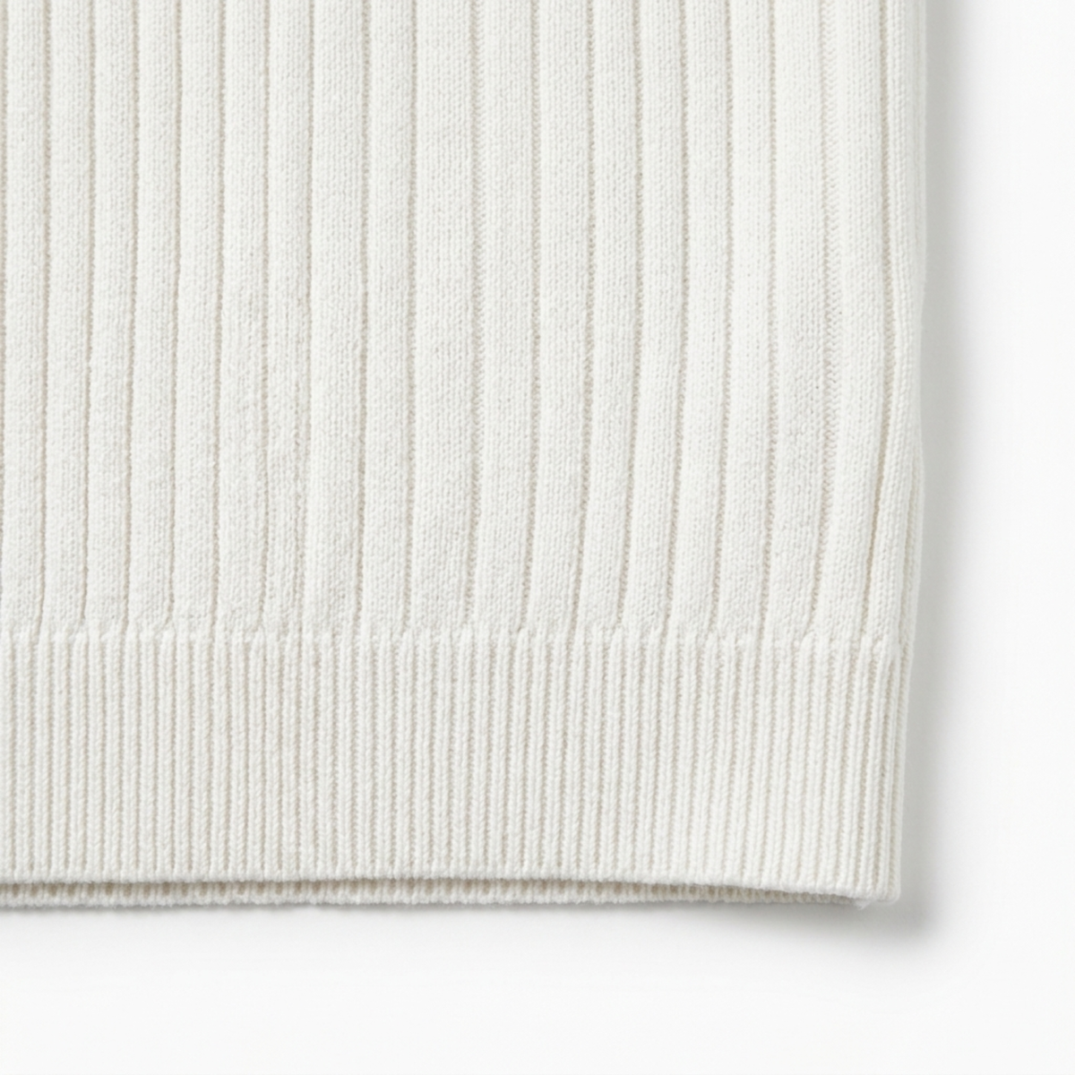 Men's ribbed knit polo with V-neck and short sleeves — casual — product view