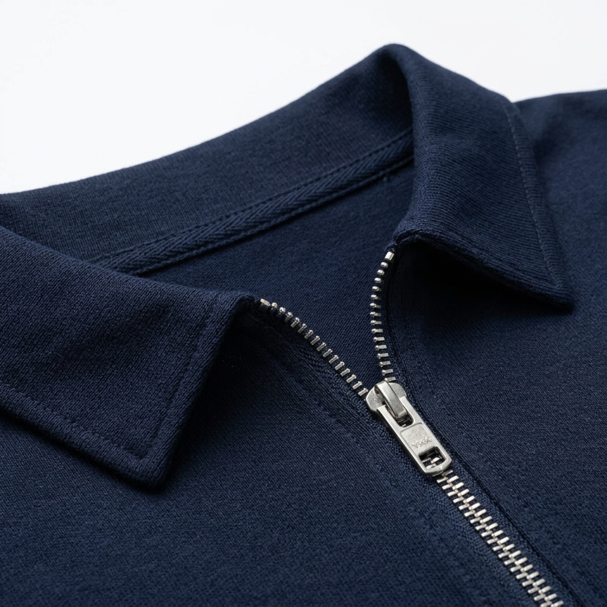 Men's polo with zip collar and short sleeves — casual — product view