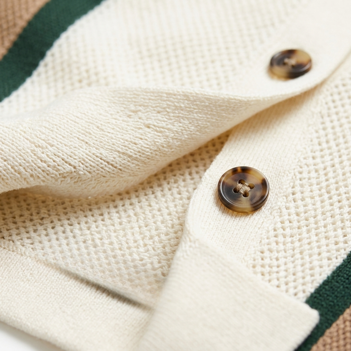 Striped knit top for men — vacation — product view