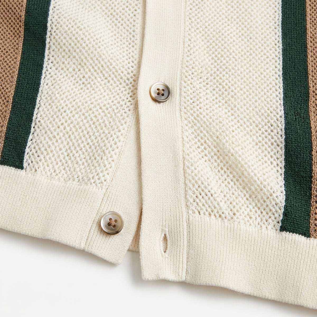 Striped knit top for men — vacation — product view