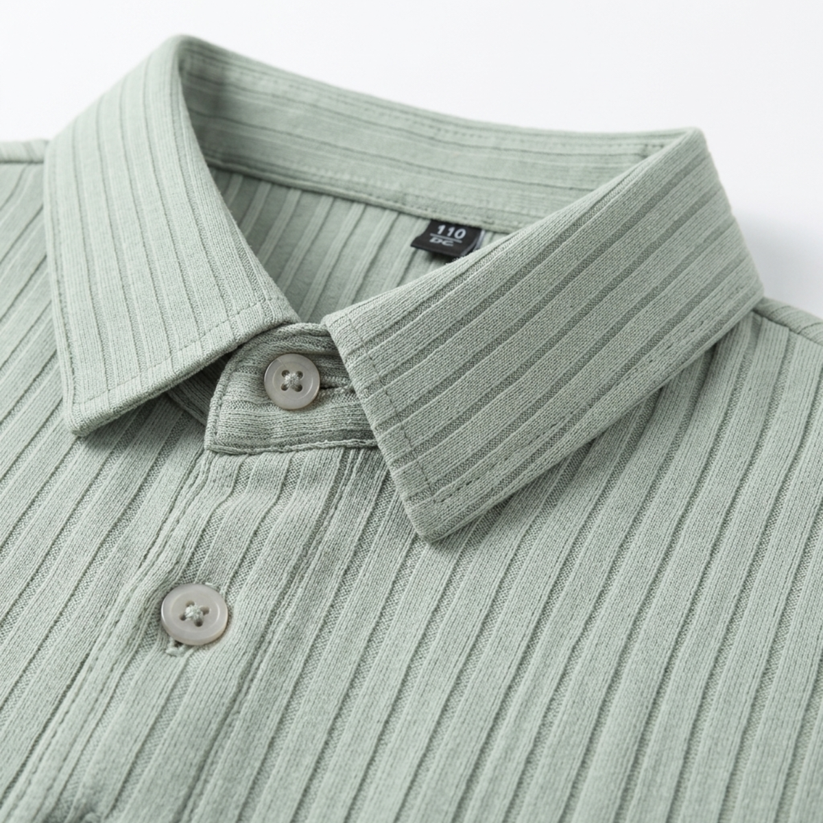 Men's polo shirt — textured knit — casual style — product view