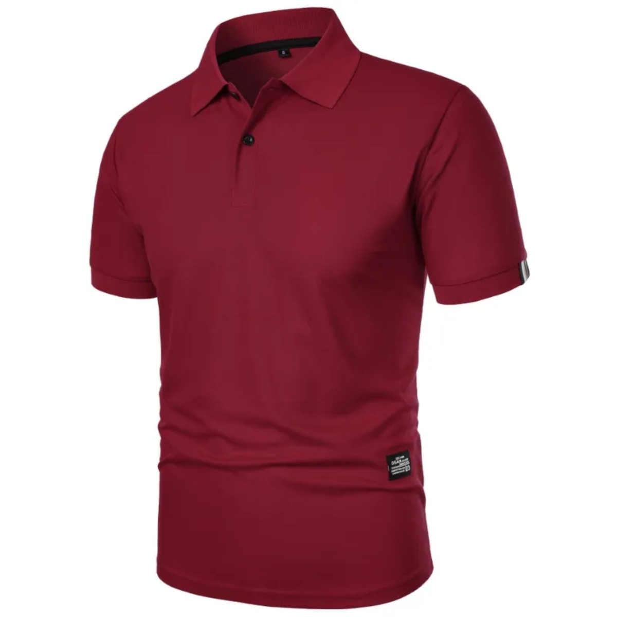 Men's summer polo — short sleeves and classic fit — casual style — Red