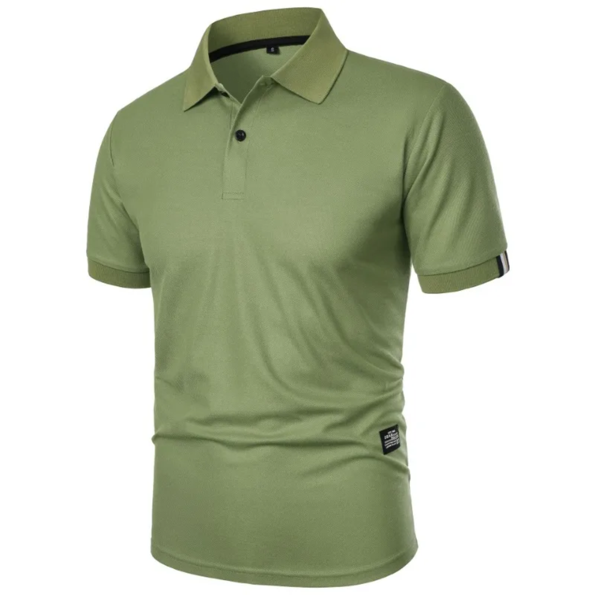 Men's summer polo — short sleeves and classic fit — casual style — Green
