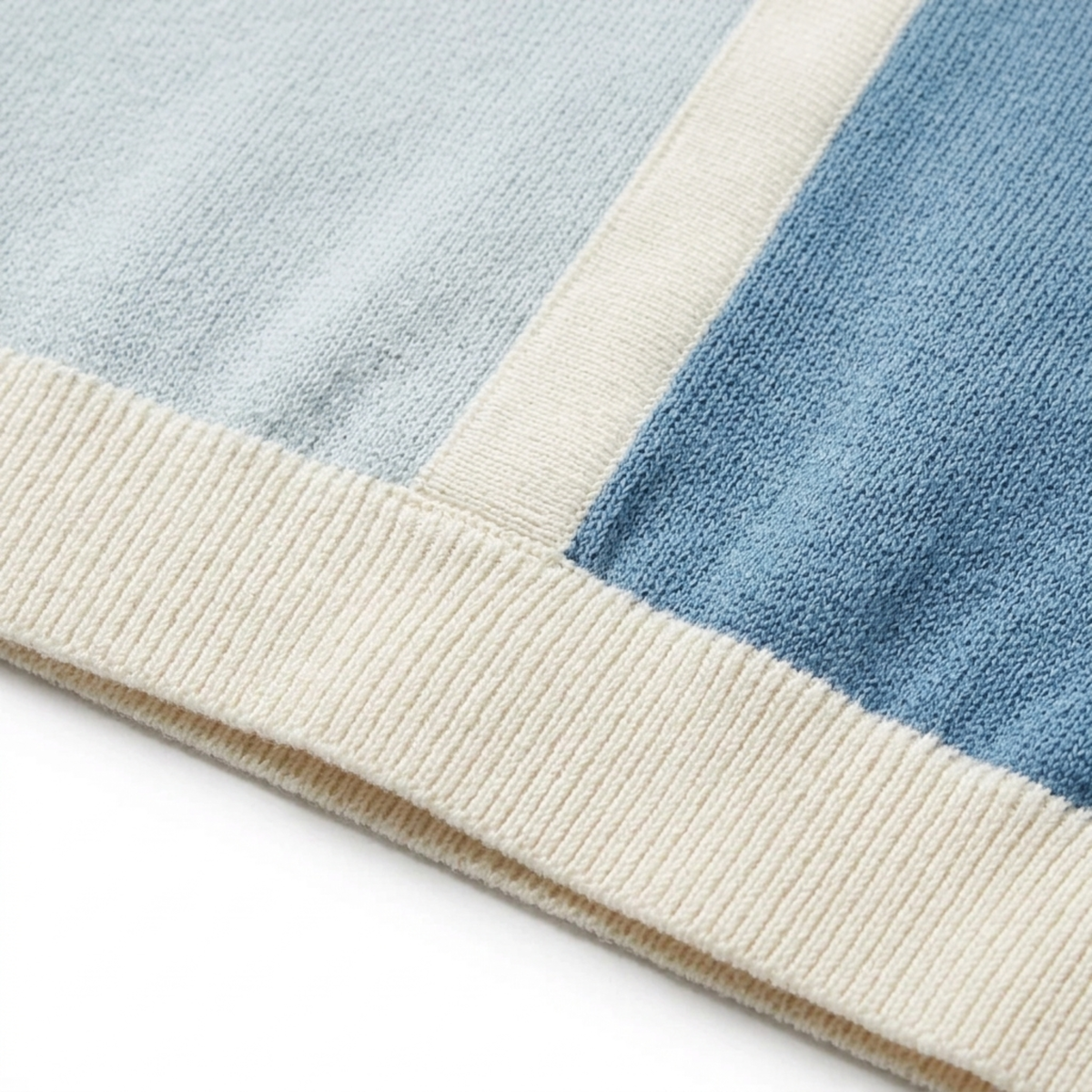 Men's knit polo shirt — horizontal stripes — casual style — product view