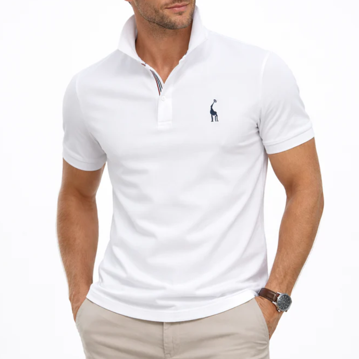 Poloshirt für Herren mit regulärer Passform — Weiß