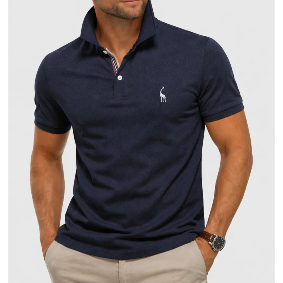 Poloshirt für Herren mit regulärer Passform — Marineblau