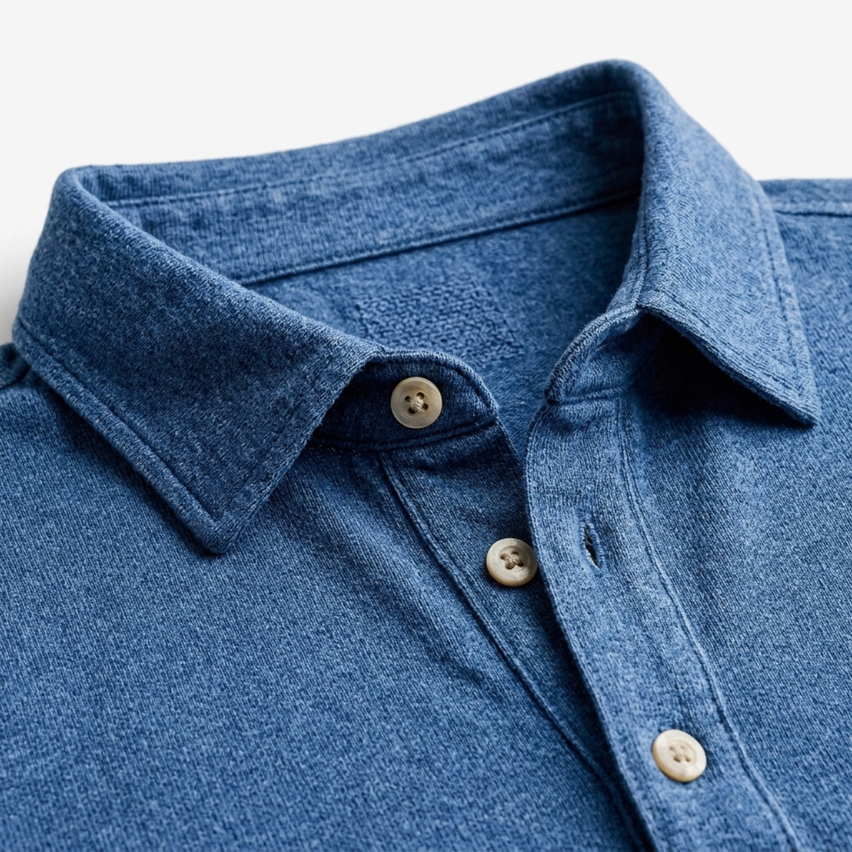 Men's polo shirt — relaxed fit — vintage style — product view