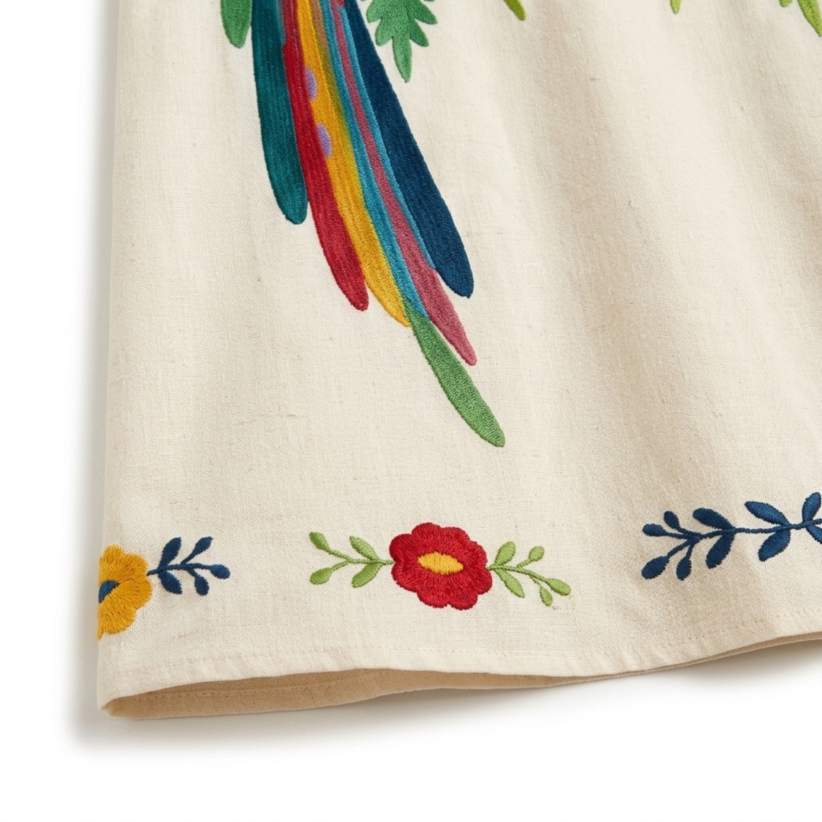 Crop top and long skirt set — tropical print — summer vacation — product view