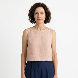 Damen-Top mit kurzem Schnitt und wendbarem Design — Rosa