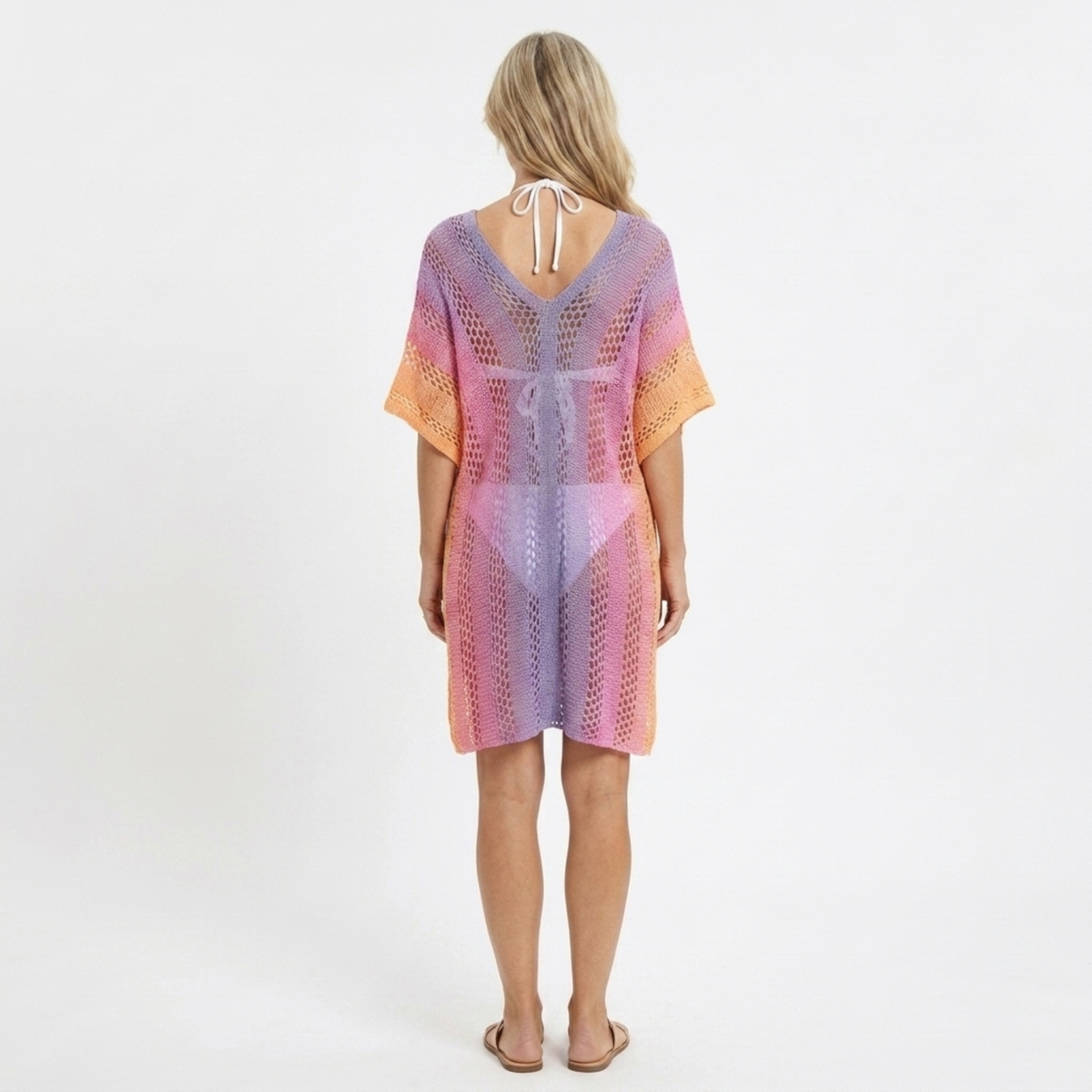 Women's beach kimono robe — loose crochet fit — summer vacation — product view