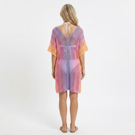 Women's beach kimono robe — loose crochet fit — summer vacation — product view
