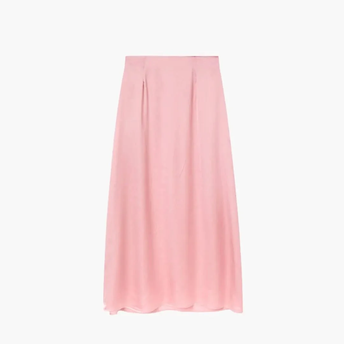 Jupe pour femme à taille haute finition satinée et coupe droite — Rose