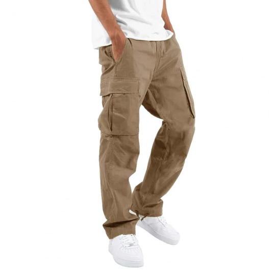 Men's cargo pants — relaxed fit — everyday use — Khaki