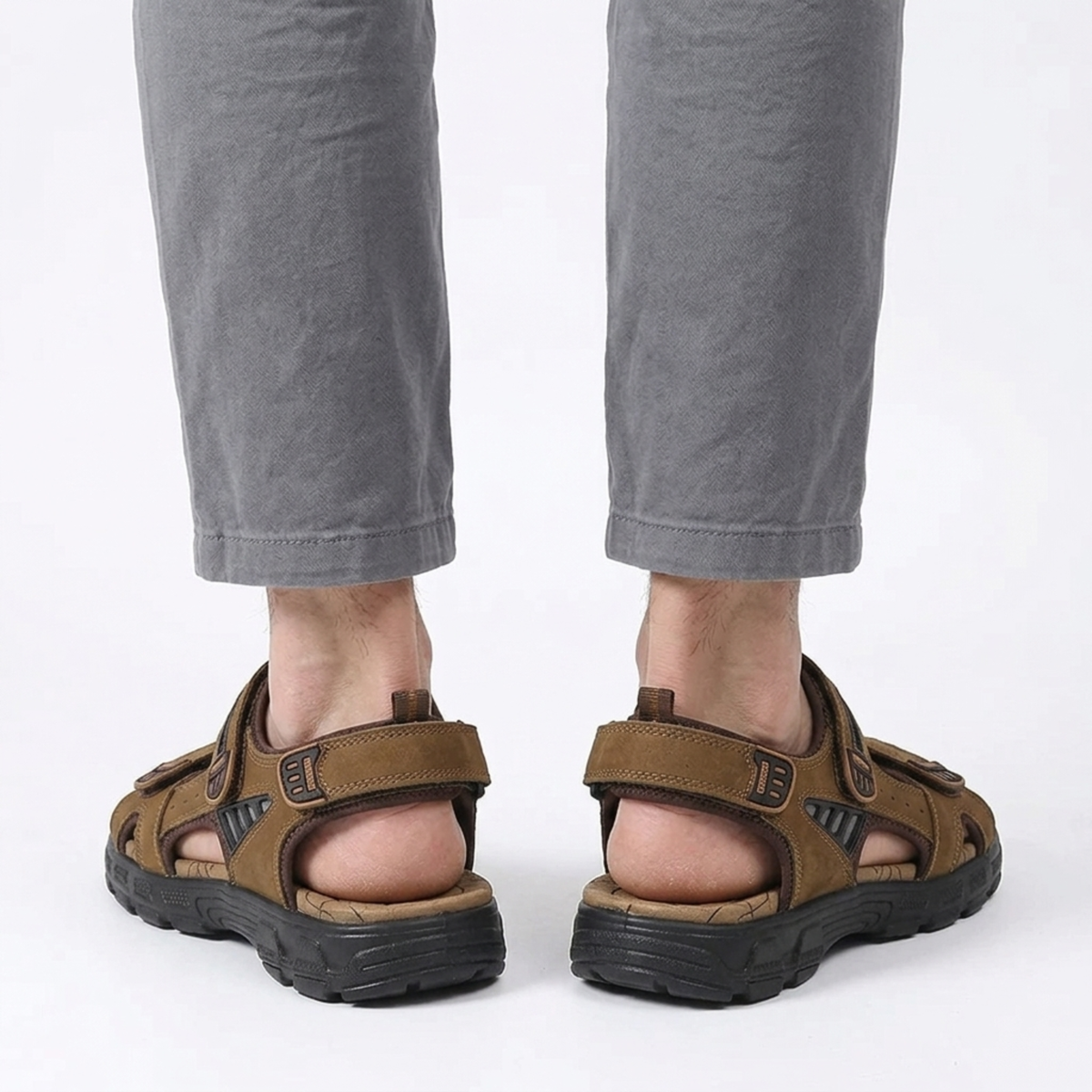 Men's sandals — velcro strap — walking and outdoor — product view