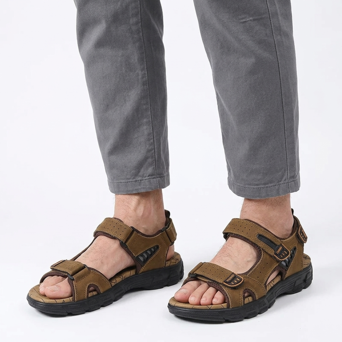 Men's sandals — velcro strap — walking and outdoor — product view