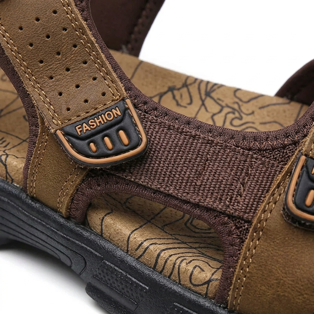 Men's sandals — velcro strap — walking and outdoor — product view