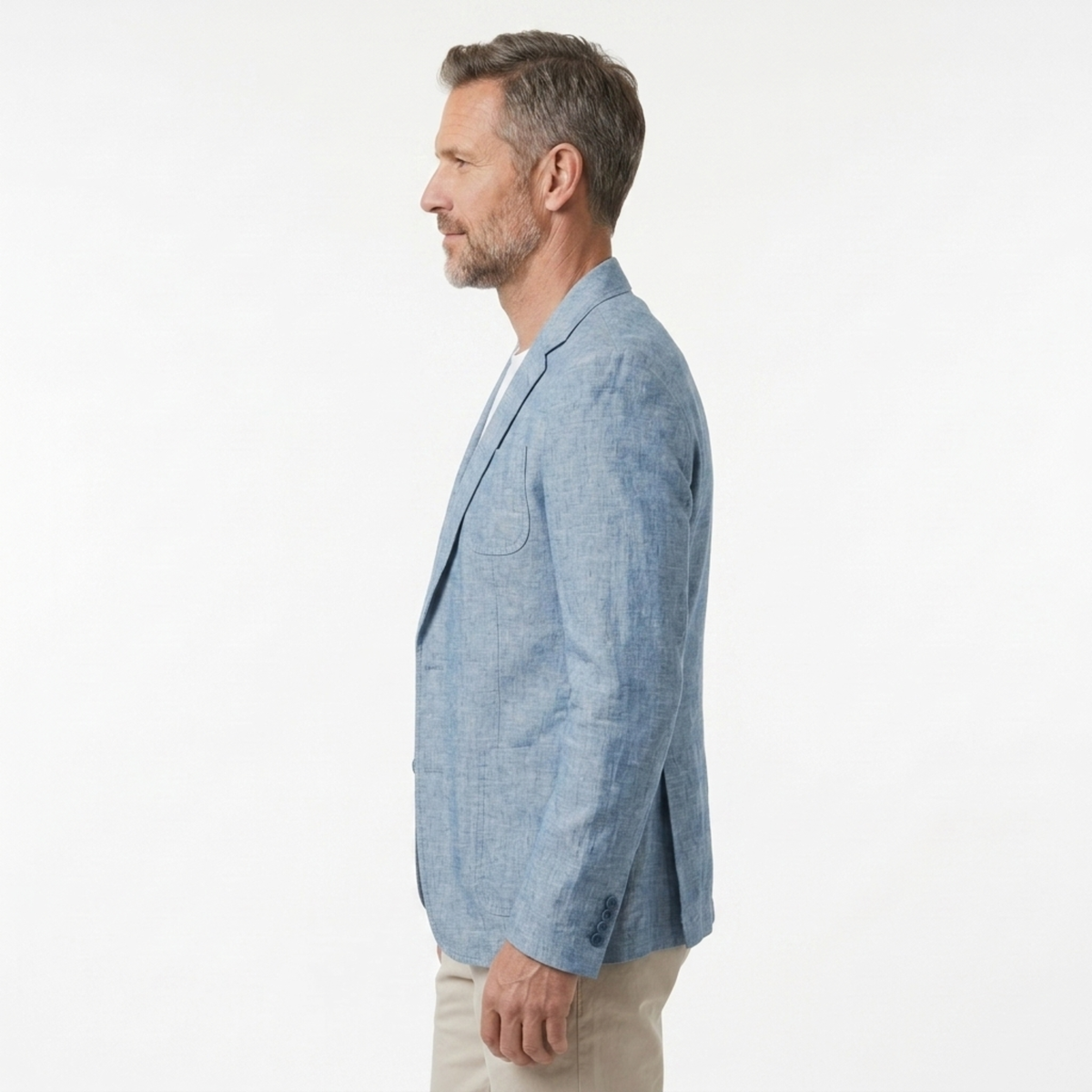 Men's blazer jacket — slim fit — wedding and summer — Light Blue