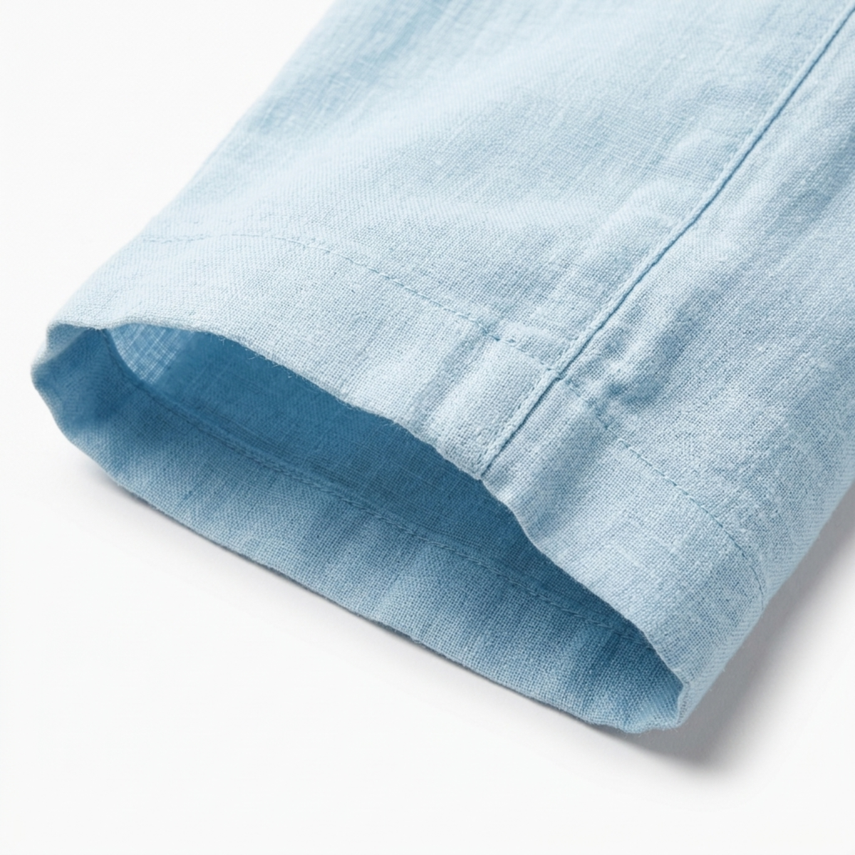Men's straight-cut pants — elastic waistband with drawstring — product view