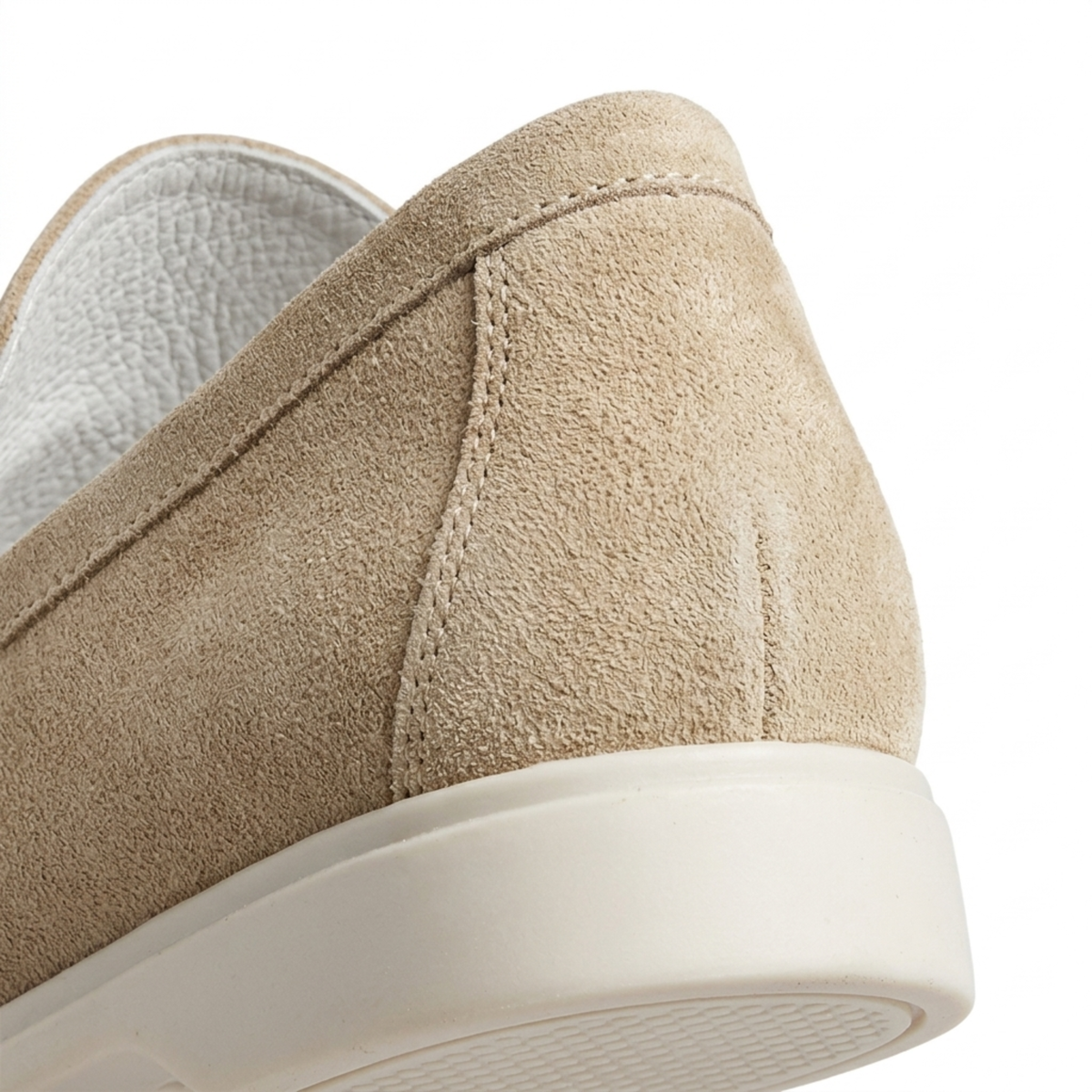 Men's moccasins — rubber sole — everyday comfort — Beige