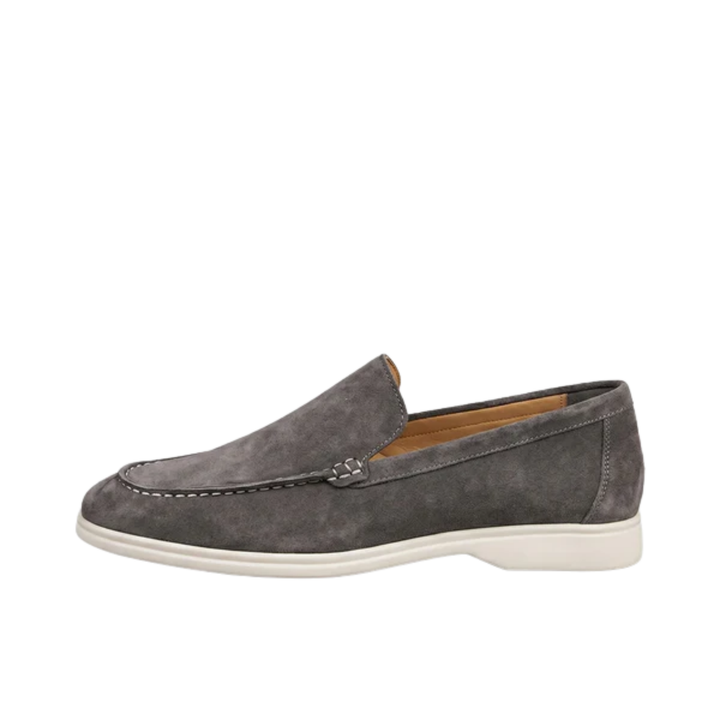 Men's moccasins — rubber sole — everyday comfort — Gray