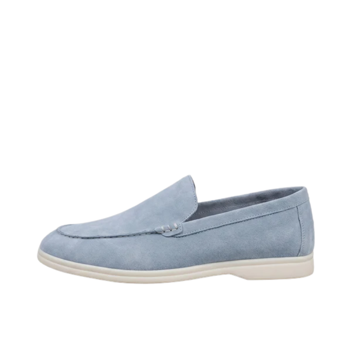 Men's moccasins — rubber sole — everyday comfort — Light Blue