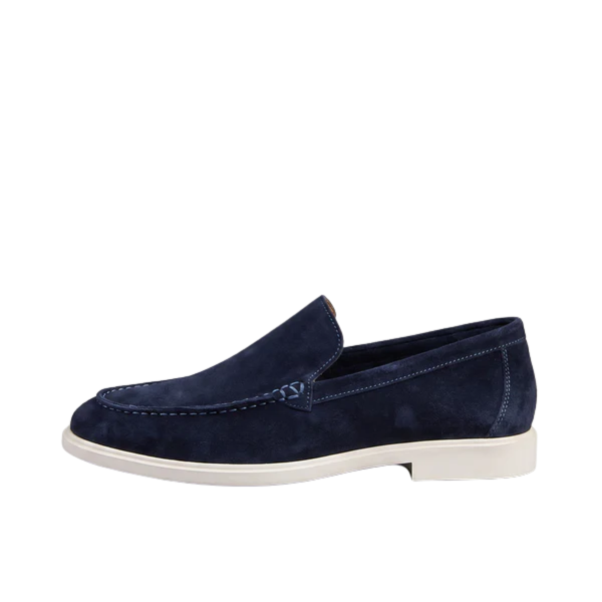 Men's moccasins — rubber sole — everyday comfort — Navy Blue