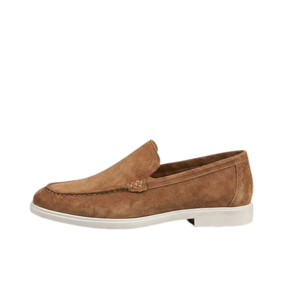 Men's moccasins — rubber sole — everyday comfort — Brown