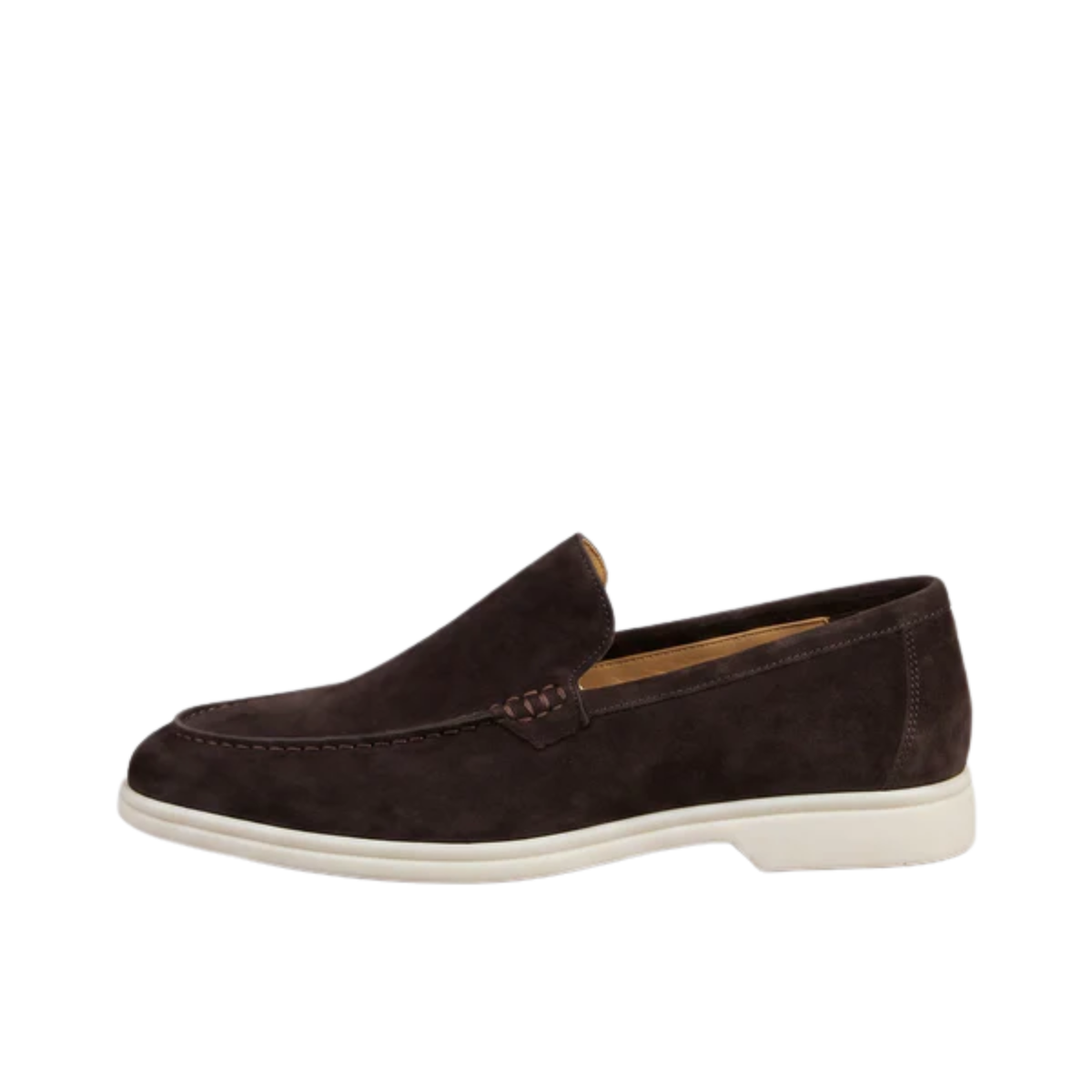 Men's moccasins — rubber sole — everyday comfort — Coffee