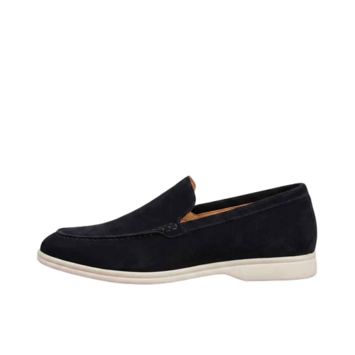 Men's moccasins — rubber sole — everyday comfort — Black