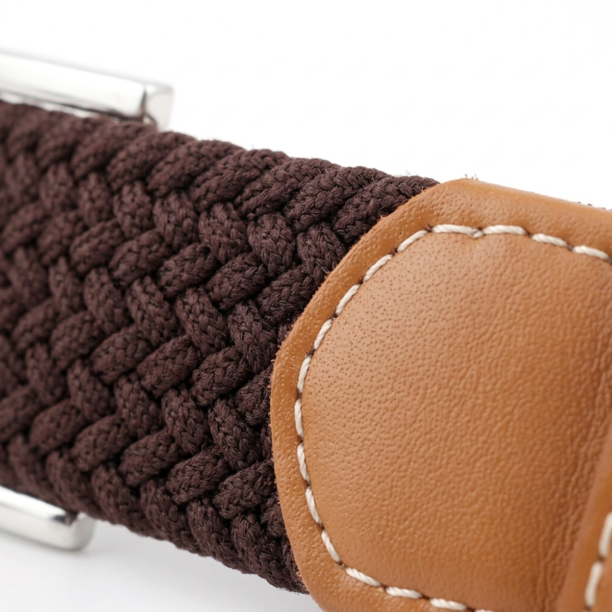 Men's braided belt — finishes — adjustable and casual — product view