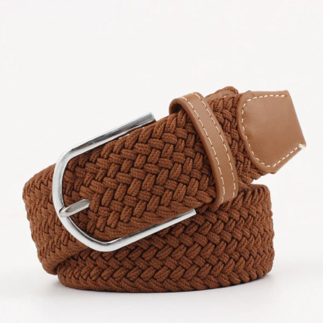 Men's braided belt — finishes — adjustable and casual
