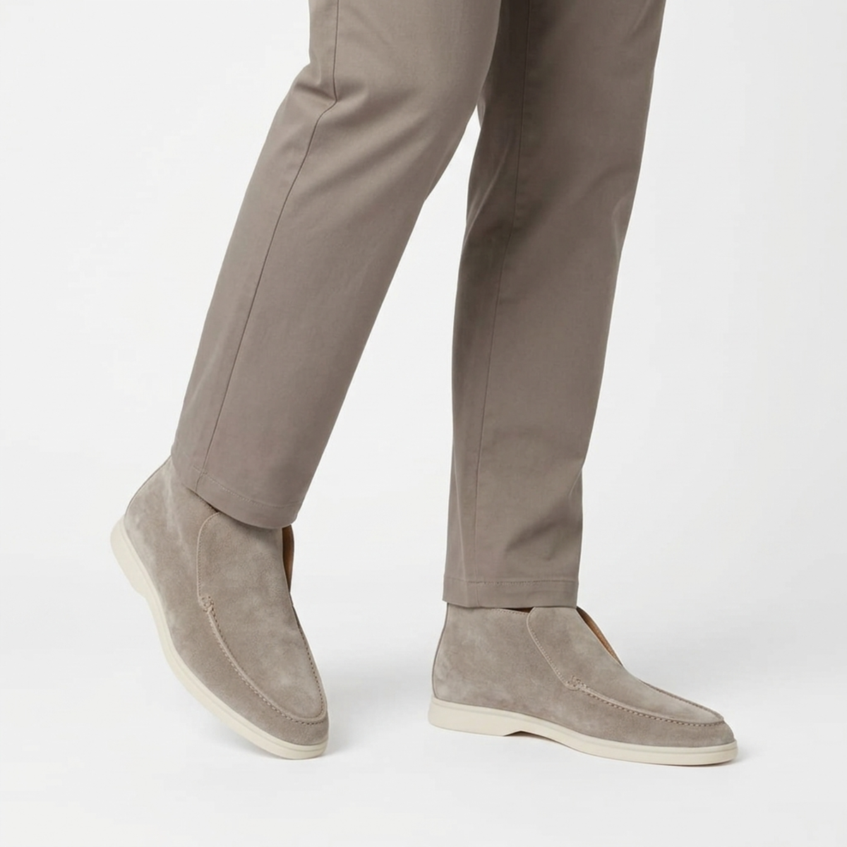 Men's high moccasins — slip-on ankle boots — casual chic office style — product view