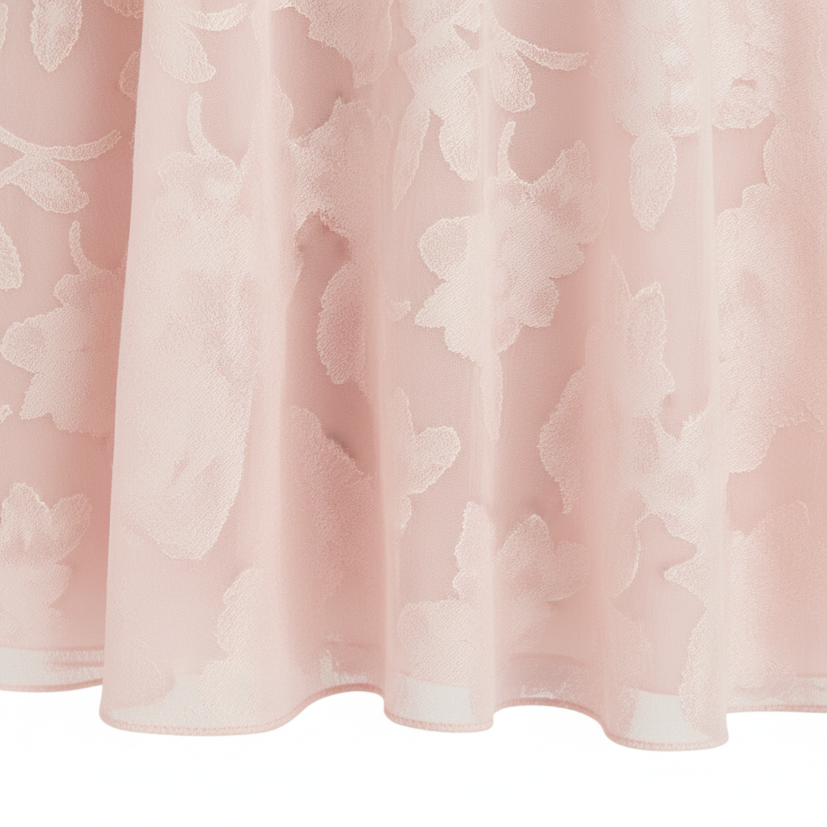 Long Evening Dress with Floral Embroidery Bustier and Flared Cut — Pink