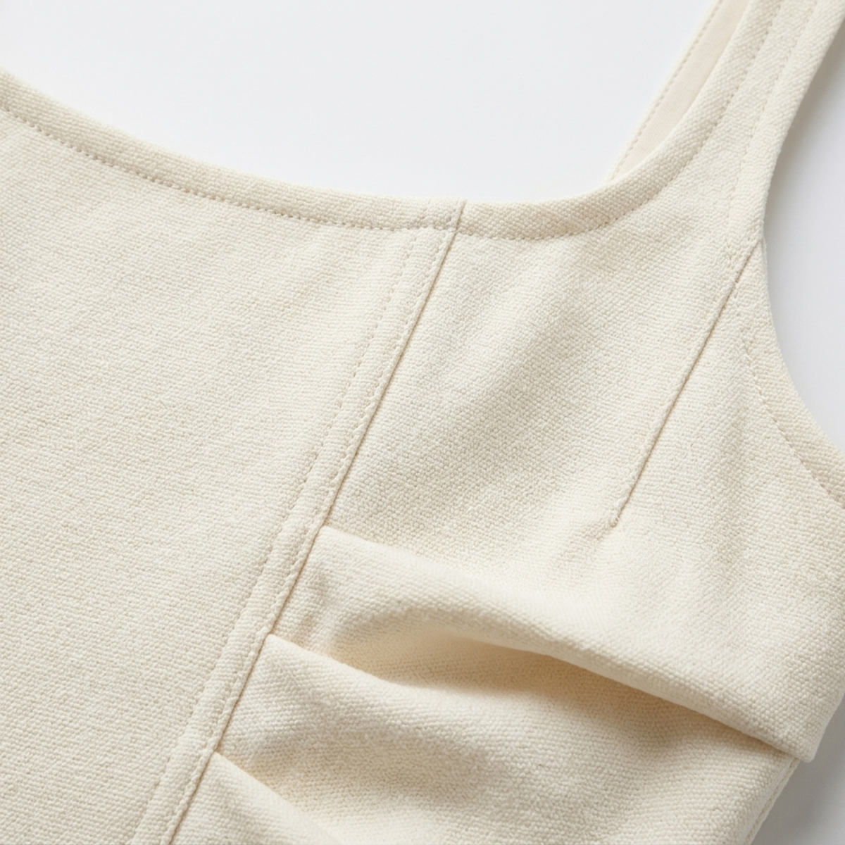 Short women's dress — pleated lyocell skirt and corset bustier — White