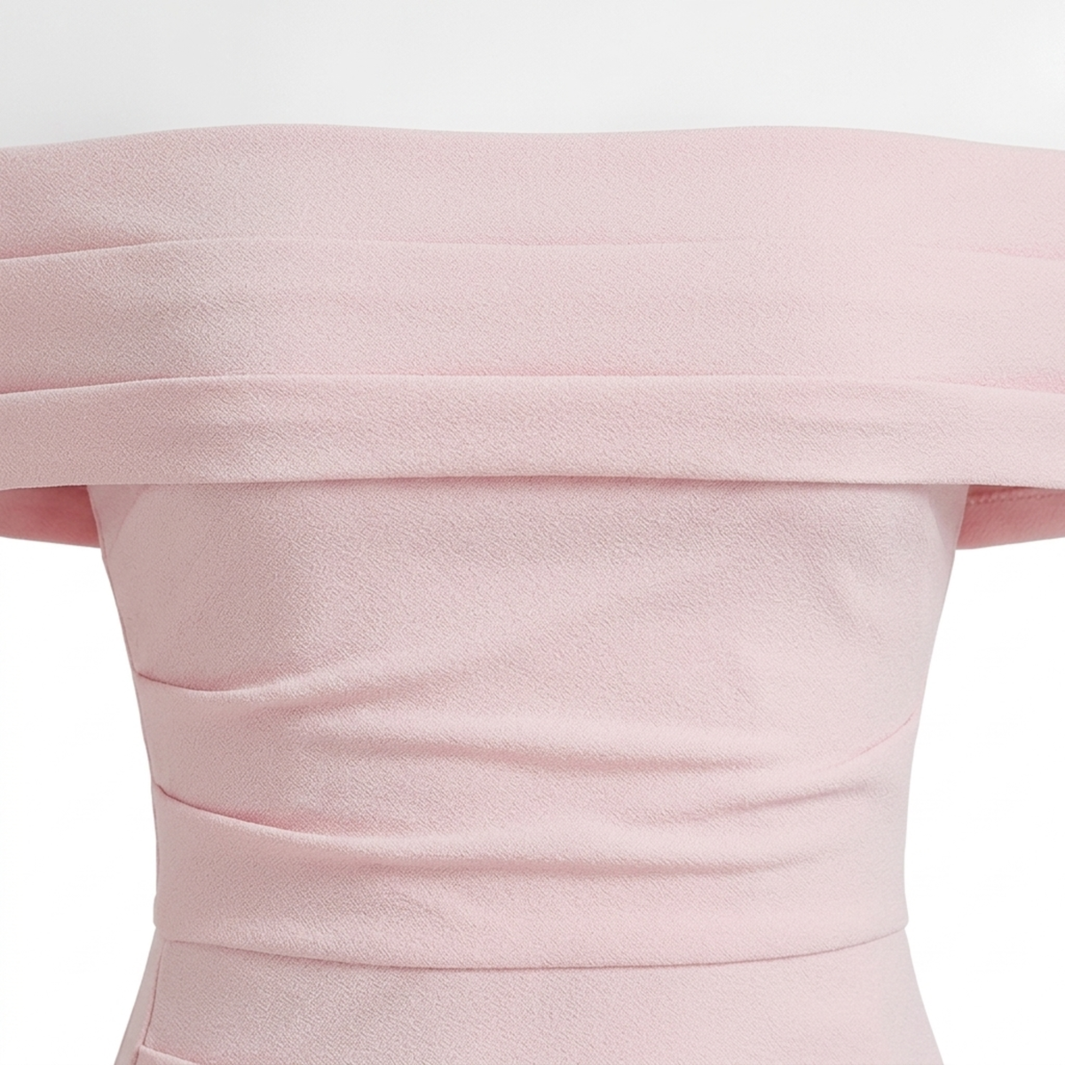 Long evening dress — off-shoulder fitted cut | formal event — Pink