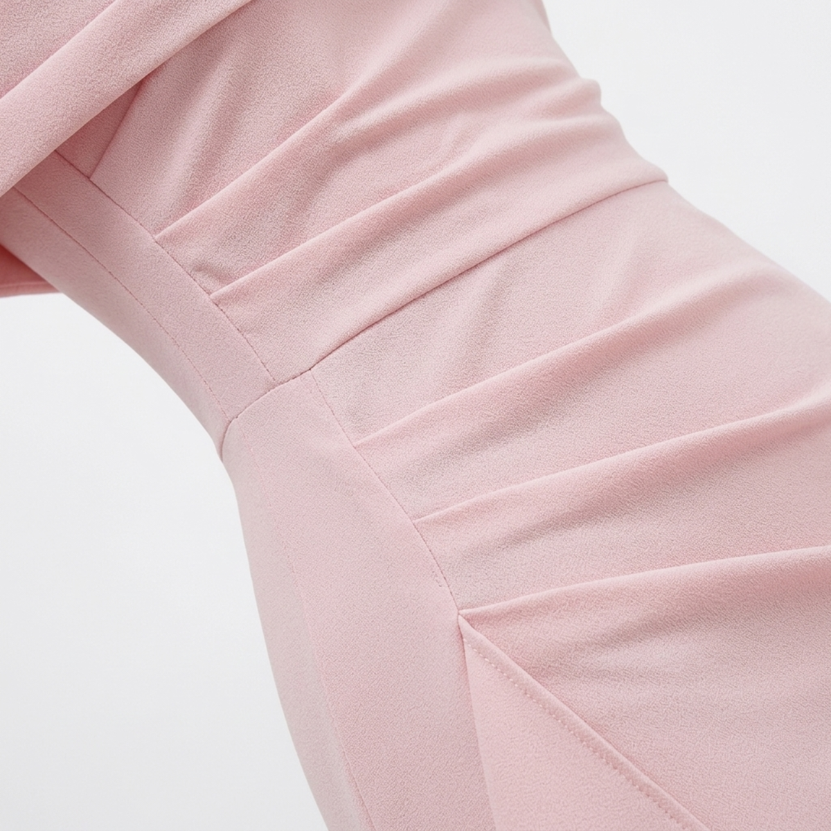 Long evening dress — off-shoulder fitted cut | formal event — Pink